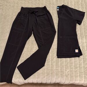 Carhartt Black Women's Straight Leg Pants & Top Set